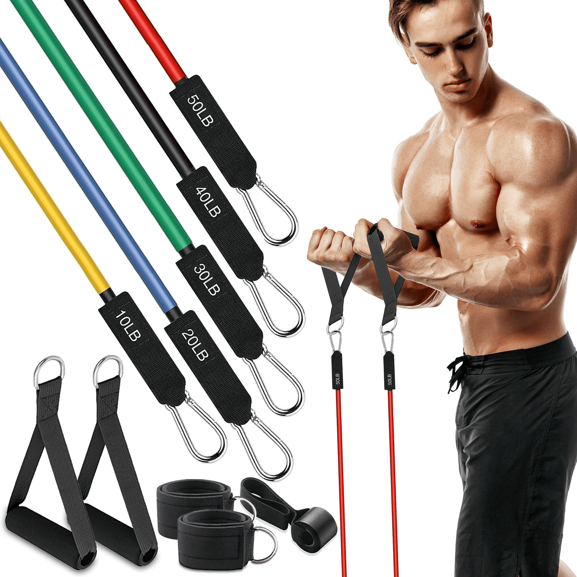 11-Piece Resistance Band Set with Handles