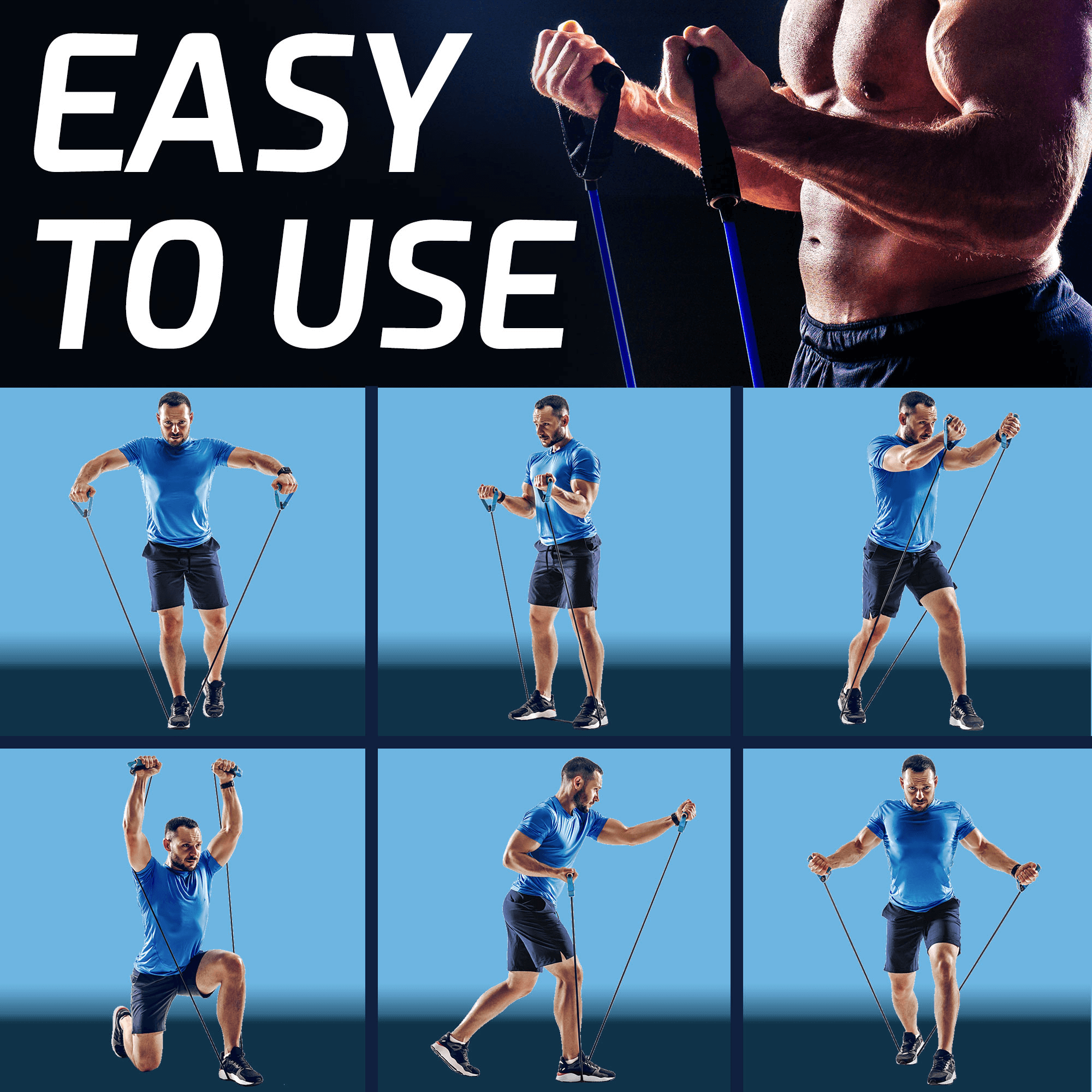 11-Piece Resistance Band Set with Handles
