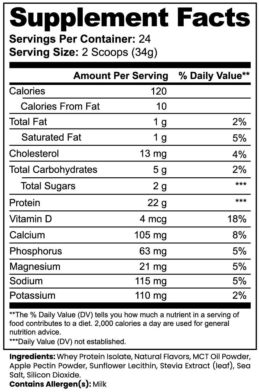 Advanced 100% Whey Protein Isolate — Vanilla