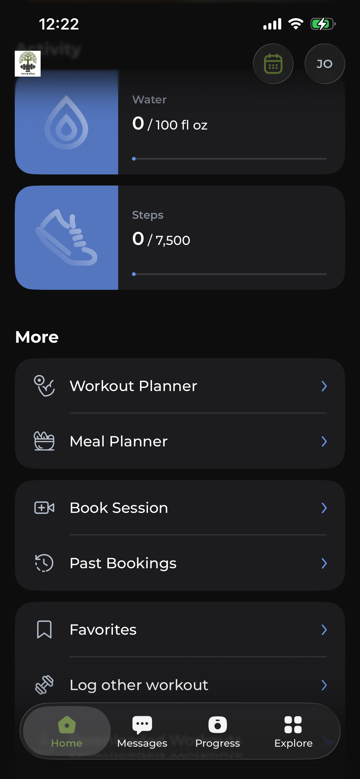 Iron & Olive Fitness & Nutrition App