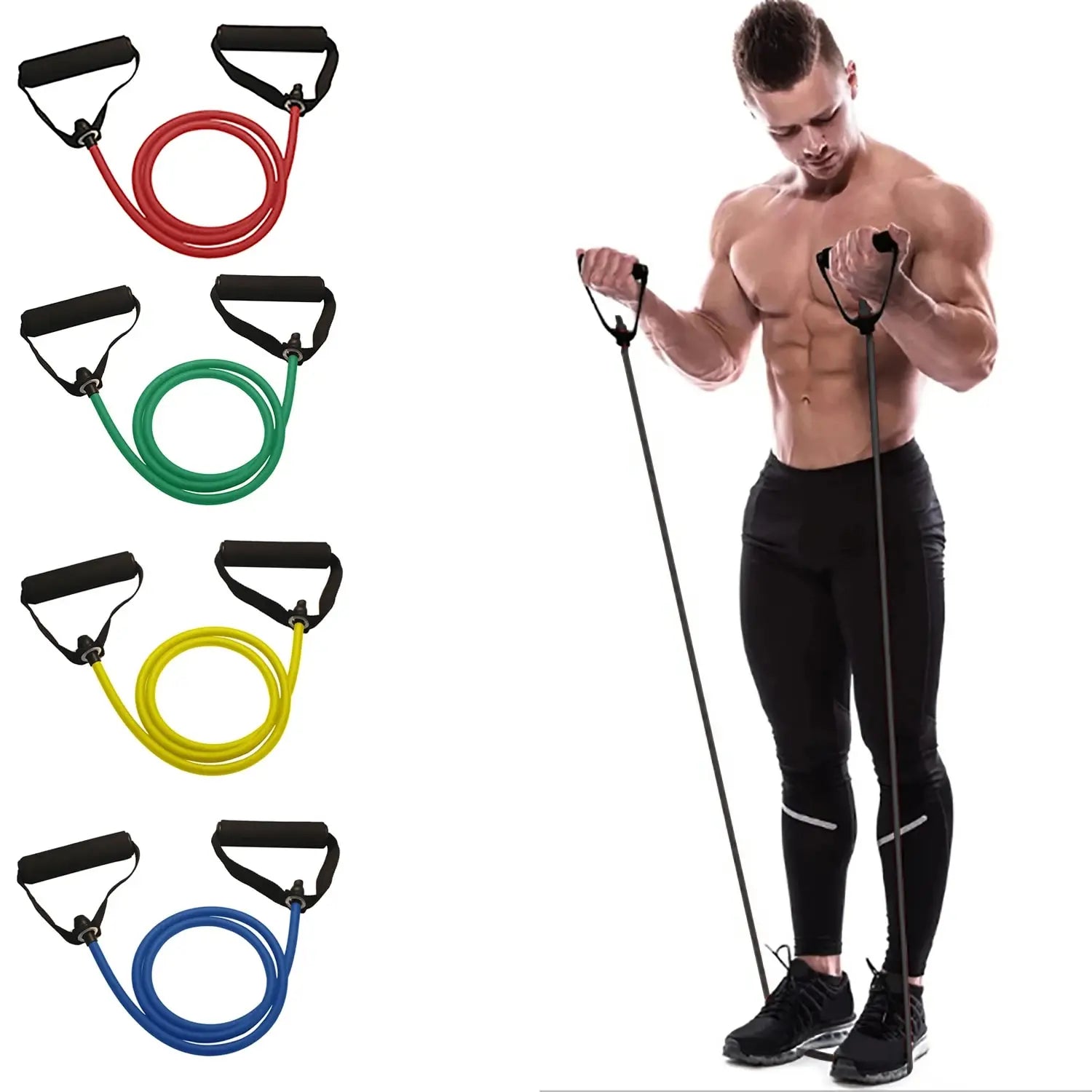 Full-Body Resistance Bands with Handles