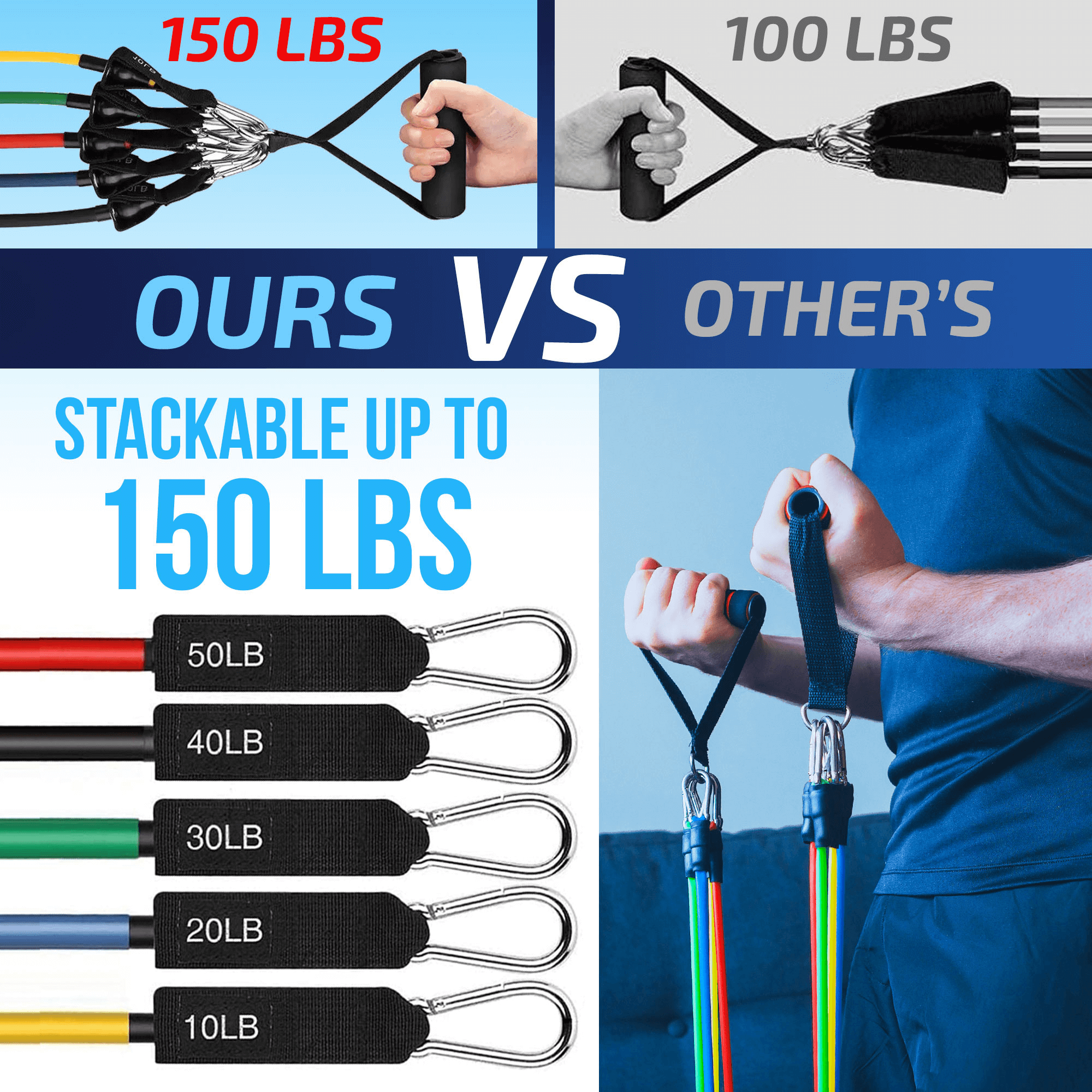 11-Piece Resistance Band Set with Handles