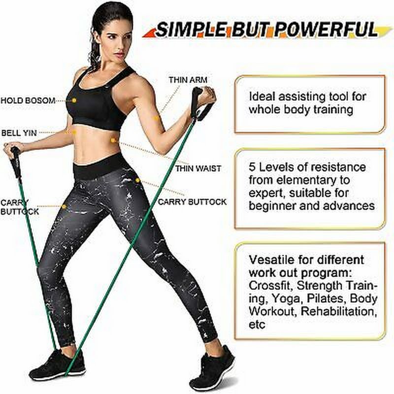 Exercise Resistance Bands with Handles & Door Anchor